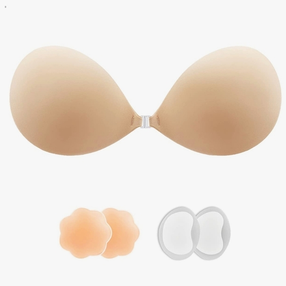 NWT LalaWing Adhesive Bra, Size C, Nude - Picture 2 of 8